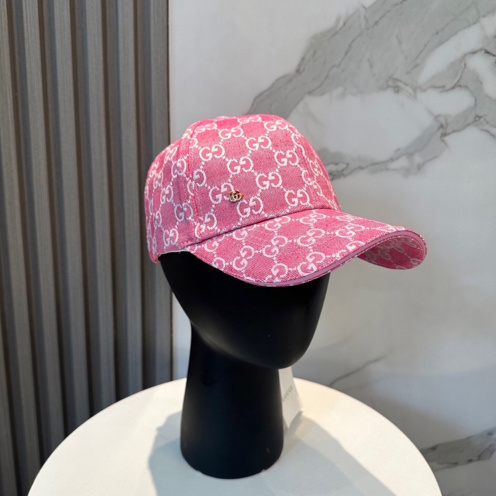 Gucci GG Monogram Pink Baseball Cap Adjustable